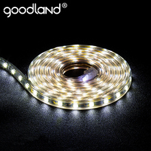 Goodland Светодиодная лента 220В гибкая светодиодная лента Диодная лента SMD 5050 водонепроницаемая 1 м 2 м 3 м 5 м 10 м 15 м 20 м для гостиной 2024 - купить недорого