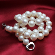 Collar redondo de perlas naturales de agua dulce para mujer, real nuevo de palabras, regalo de boda eterno, promoción 2024 - compra barato