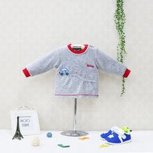 Little q blusa de manga comprida para recém-nascidos, camisas de veludo para primavera e outono, roupas de dormir para bebês, novo estilo 2024 - compre barato