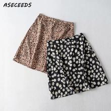 2020 Boho floral A line skirts womens high waist skirt vintage leopard summer skirt korean clothes sexy mini skirt streetwear 2024 - buy cheap