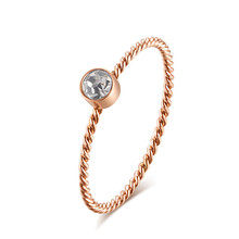 2019 nova moda feminina anel pequeno anel de ouro rosa titânio aço anéis acessórios jóias para festa de casamento feminino presente 2024 - compre barato