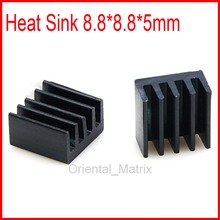 Radiador dissipador de calor 20 peças, 8.8*8.8*5mm, dissipador de calor, pequeno radiador cooler-preto 2024 - compre barato