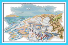 Quiet Beach Scenic Needlework Cross stitch,Sets For Embroidery kits, Printed Patterns Counted Cross-Stitching,DIY Handmade 2024 - buy cheap
