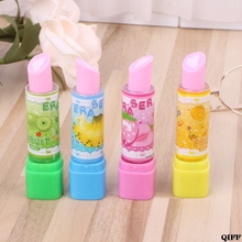 Drop Ship&Wholesale Lovely Lipstick Style Rubber Fruit Pencil Eraser Office Stationery Gift Toy APR28 2024 - buy cheap