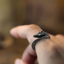 Jacaré crocodilo retrô único ajustável com anel frete grátis 2024 - compre barato