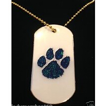 low price Paw Green/Blue Glitter Bling Dog Tags Chain/Wholesale dog necklace  FH890012 2024 - buy cheap