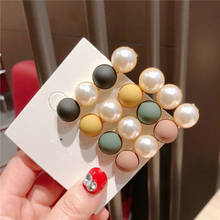 F173 Korea Fashion Metal Hairpins Imitiation Pearl Colorful Beads Hair Clips Hairstyle Design Accessories Hairpin For Women 2024 - buy cheap