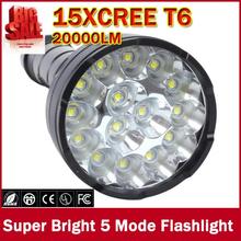 8000 Lumens 15 x XM-T6 LED 5 Light Modes Waterproof Super Bright Flashlight Torch with 1200m Lighting Distance 2024 - buy cheap