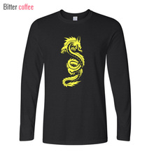 Winter Autumn Hot Sale Men T-shirt Chinese Dragon Tribal T Shirts Men Print Long Sleeve Homme Lnteresting Tops Tees Plus Size 2024 - buy cheap