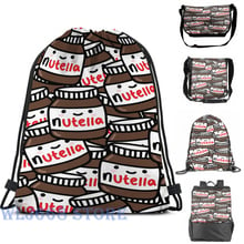 Funny graphic print shoulder Bags women Cute Nutella Pattern! Single shoulder backpack travel for men Gym Bag 2024 - buy cheap