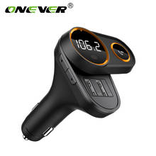 Onever FM передатчик поворот модулятор автомобильный комплект громкой связи Bluetooth автомобильный аудио MP3 плеер с двойной зарядное устройство usb ЖК-дисплей Дисплей 2024 - купить недорого