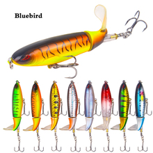 8 Unid 10 cm/13g Topwater pesca señuelo Whopper con hélice cebo Artificial Plopper rotación suave cola Tackle pescado invierno 2024 - compra barato