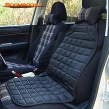 Автомобильный нагревательный коврик 12 В, волокнистая черная Автомобильная подушка сиденья с подогревом, горячая крышка, подогреватель автомобиля, грелка для зимы 2024 - купить недорого