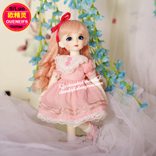 Ropa de BJD para muñeca, vestido rosa con borde de encaje, falda, vestido bonito para el cuerpo de chica Littlefee YOSD YF6 a 1/6, accesorios para muñecas, 112 2024 - compra barato