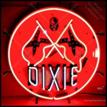 NEON SIGN For Dixie Gasoline NEON Bulbs Lamp Flags GLASS Tube Decor Club Garage Room Handcraft Advertise Oil station Print LOGO 2024 - buy cheap