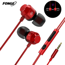 Fonge Stereo Wire Earphone Headphones With Microphone Volume Control Earbuds Bass Headset for Phones Iphone Xiaomi ear phone 2024 - buy cheap