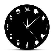 Barber Shop Decorative Wall Clock Barber Equipments With Hairdresser Modern Wall Watch Hair Salon Beauty Hairdressing Decor Art 2024 - buy cheap