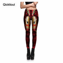 Qickitout Leggings SEXY New Women's Red Color Legging Captain America Shield Styles Digital Print Trousers Leggings 2024 - buy cheap