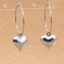 316 L Stainless Steel 3D Hearts Hollow Out Hoop Earrings With Charms Never Fade Allergy Free 2024 - buy cheap