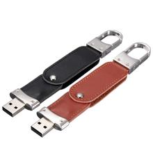 leather case usb flash drive 64GB fashion pendrive 32GB pen drive real capacity memory stick disk 4GB 8GB 16GB Business Gift 2024 - buy cheap