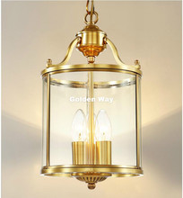 D20cm Винтаж стеклянная латунная подвеска Light s Золотой Бронзовый подвесной светильник с лампой E14 110 В/220 В подвесной светильник 2024 - купить недорого