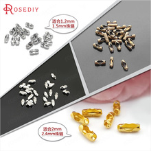 (12948)200PCS Iron or Brass 1.2-1.5MM and 2-2.4MM Ball Chain Connected Clasps for Necklace Making Jewelry Accessories Wholesale 2024 - buy cheap