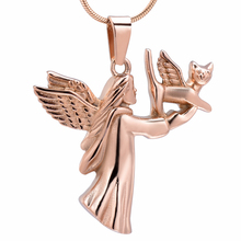 IJD10043 Trendy Stainless Steel My Puppy In Heaven Cremation Pendant Angel Keepsake Jewelry Ashes Holder Urn Memorial Jewelry 2024 - buy cheap