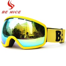 Benice Skiing Goggle Double Layer Anti-Fog Big Spherical Ski Eyewear Multicolor Women Wear Myopia Glasses Available Snow Goggles 2024 - buy cheap
