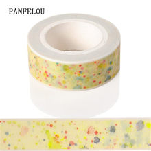 PANFELOU-pegatinas divisorias de flores amarillas, adhesivos para bordes, washi, tape de papel, Cuenta de mano para álbum de recortes, DIY, 1,5 CM x 10M 2024 - compra barato