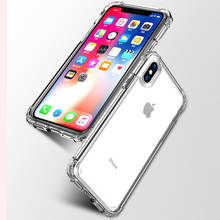 Роскошный Ударопрочный силиконовый чехол для телефона iPhone X XS XR XS Max 8 7 Plus 6 6S Plus 5 5S, прозрачный защитный чехол 2024 - купить недорого