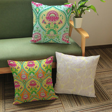 Ethnic Cushion Cover Case Bohemian Floral Cotton Linen Sofa  Throw Pillow Case Home Decor Woven Pillow Covers Cotton Linen 2024 - buy cheap