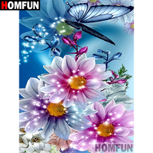 Homfun 5d pintura de diamante completo quadrado/redondo, broca "flor de pêssego", bordado 3d, ponto cruz, presente, decoração de casa a02161 2024 - compre barato
