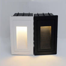 4 pçs 3 w 5 w led passo luz da escada ip65 alumínio embutido escada canto lâmpada de parede lâmpadas footlight iluminação interior ao ar livre 2024 - compre barato