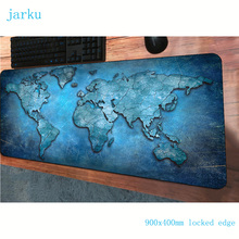 world map mouse pads  3d 900x400x2mm gaming mousepad gamer mouse mat cute game computer locrkand desk padmouse laptop mat 2024 - buy cheap