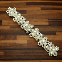 New Handmade White Pearl Bridal Headdress Beads Bridesmaid Headpiece Rhinestone Wedding Headband For Bride Hair Band Jewelry 2024 - buy cheap