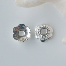 5.5 milímetros sólidos 925 sterling sliver bead caps com furo de 1.4mm, tampa solta spacer bead para colar, pulseira, brincos, 1 peça 2024 - compre barato