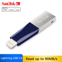 Sandisk iXPAND USB 3.0 OTG Flash Drive  64GB Lightning to Metal Pen Drive 128GB  U Disk For iPhone  iPad Memory Stick 2024 - buy cheap