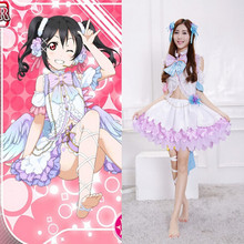 Новое поступление японского аниме Love Live Nico Yazawa Косплей костюмы на Хэллоуин для женщин Крылья ангела платья Лолиты QZ011 2024 - купить недорого