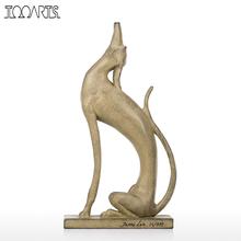 Tooarts estátua de alumínio animal virado para cima do cão escultura arte estátua decoração para casa contemporânea mesa arte escultura decoração casa 2024 - compre barato