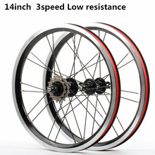 Himala-conjunto de rodas de bicicleta, 14, 16 polegadas, ultra leve, baixa resistência, 20 buracos, 3 velocidades, para conjunto de rodas shimano 2024 - compre barato