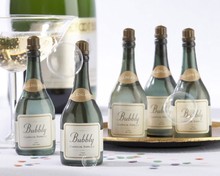 50x garrafa verde de bolha de sabão champanhe, garrafa de água para festa de casamento, suprimentos, lembranças para decoração de casamento 2024 - compre barato