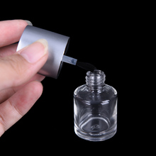 Pote de vidro para unha 5/8/10ml, frasco de vidro vazio com escova, vidro transparente, frasco de esmalte de unha vazio com uma tampa escova 2024 - compre barato