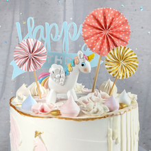 Decoração para bolo com 4 tamanhos diferentes, decoração de bolo para aniversário, festa de bebê, bandeiras de casamento, diversos cores 2024 - compre barato
