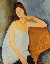 Портрет Жанны хебутерна, Amedeo Modigliani, живопись на холсте, Высококачественная портретная живопись, Женская Ручная роспись 2024 - купить недорого