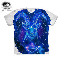 Galaxy Goat by Pixie Cold Art T shirts Men 3D T-shirt Camisetas Hombre Brand Tshirts Summer Travel Top Tee ZOOTOP BEAR Drop Ship 2024 - buy cheap