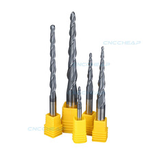 1pc HRC55 tapered ball nose end mill R0.25 R0.5 R0.75 R1.0 R1.5R2.0 cnc router milling cutter engraving grinding woodworking bit 2024 - buy cheap