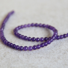 4mm Fashion New Hot sale purple stones  chalcedony DIY beads 15" 2pc/lot Jewelry making design wholesale 2024 - buy cheap