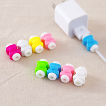 Cute Bow tie Cable Protector For iPhone USB Charging Cable Data Line Cord Protector Protective Case Cable Winder Cover 10 colors 2024 - buy cheap