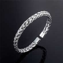 7mm pulseira de aço inoxidável alta qualidade aberto forma redonda trigo tecer pulseira para presentes jóias menina 2024 - compre barato