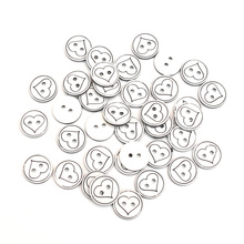 100Pcs Round Heart Resin Sewing Buttons For Kids Clothes Scrapbooking Decorative Botones Handicraft DIY Accessories 2024 - buy cheap
